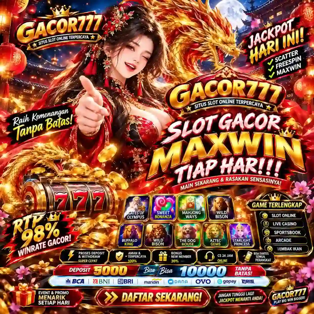 GACOR777: Andalan Situs Deposit 5000 Jagoan Akses Link Slot Gacor Hari Ini